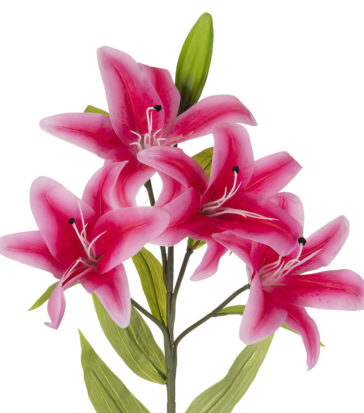 41.5 Pink Real Touch Tiger Lily Stem by Bloom Room