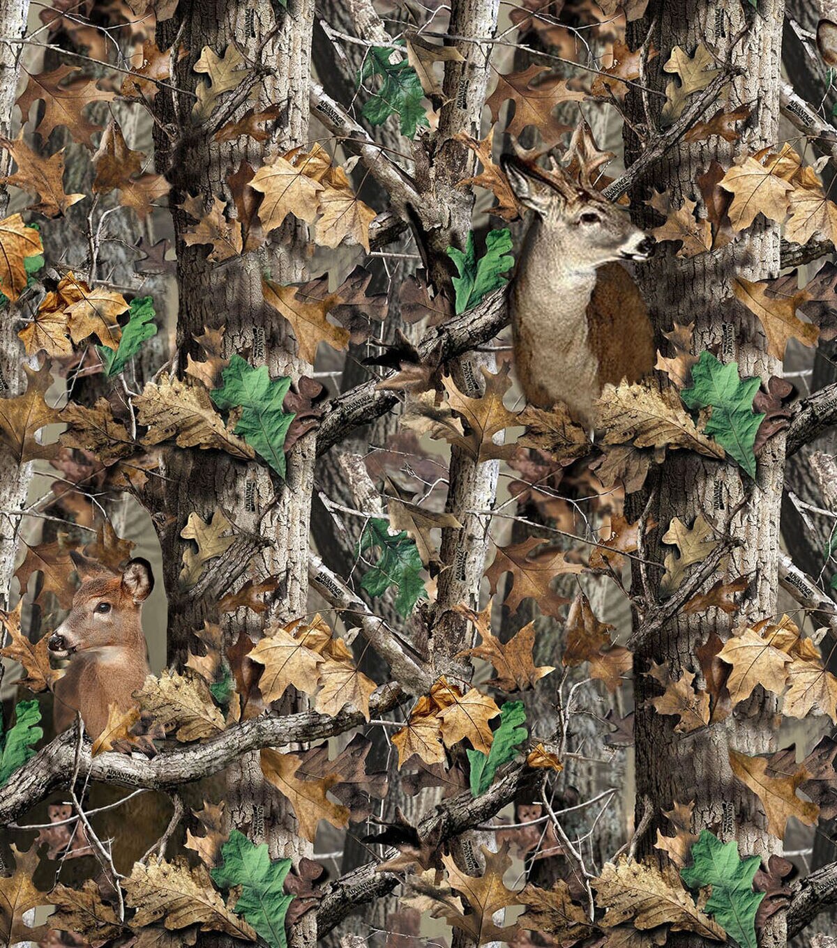 Realtree Fleece Fabric Camo Deer
