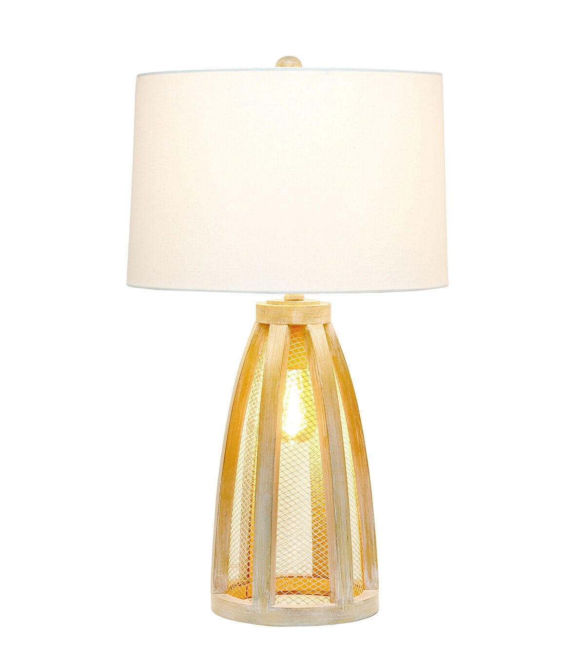 All The Rages Wooded Arch Farmhouse Table Lamp Natural