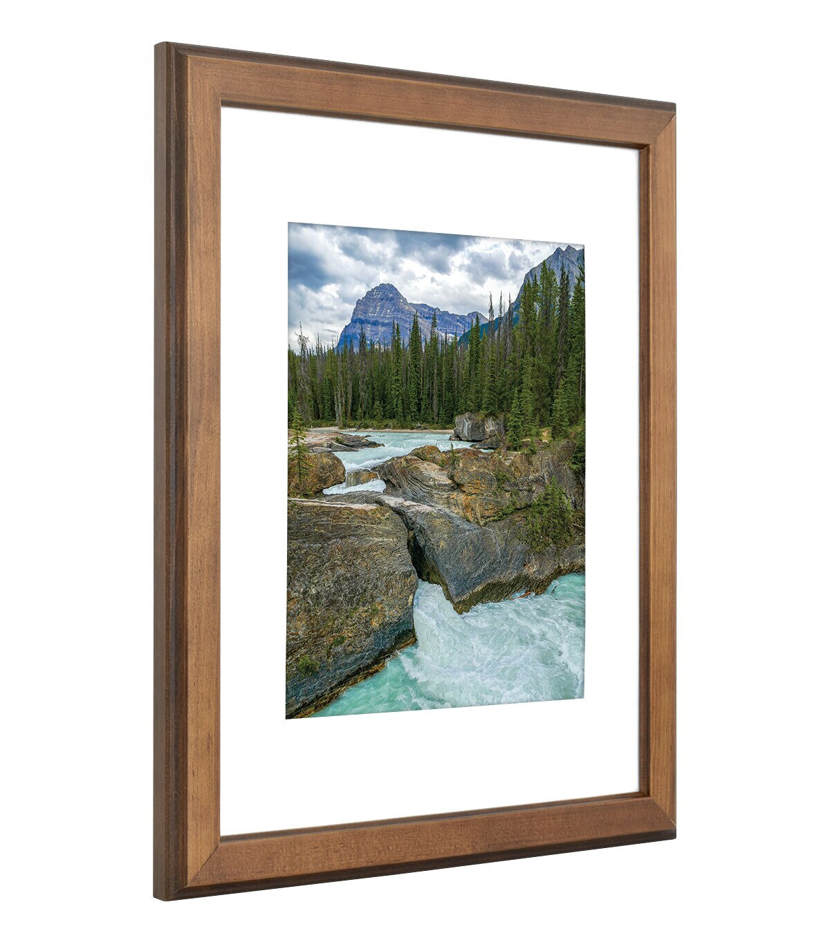 Walden Woods 11x14 Matted to 8x10 Walnut Wall Frame
