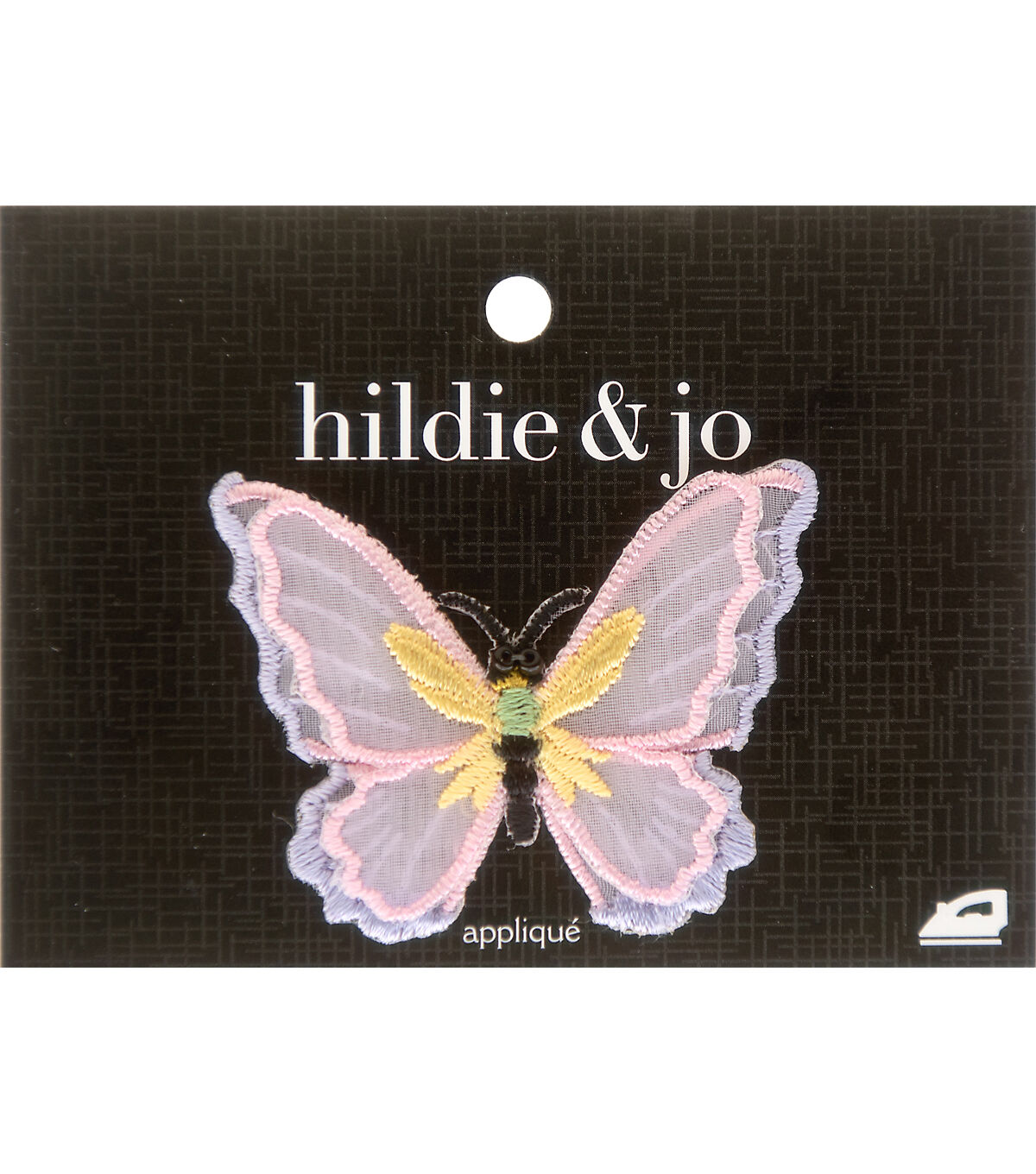 Wrights 4 x 3 Pink & Purple Layered Butterfly Patch