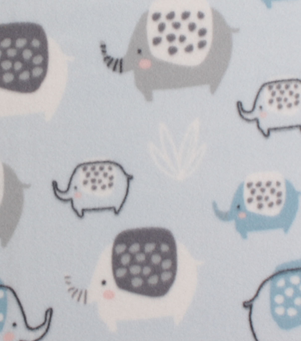 Baby Blue Elephant Blizzard Fleece Fabric