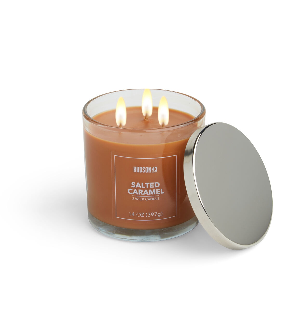 14oz Salted Caramel Scented Jar Candle by Hudson 43