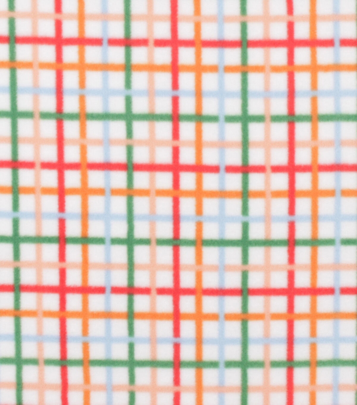 Blue Grid Plaid Anti Pill Plush Fleece Fabric