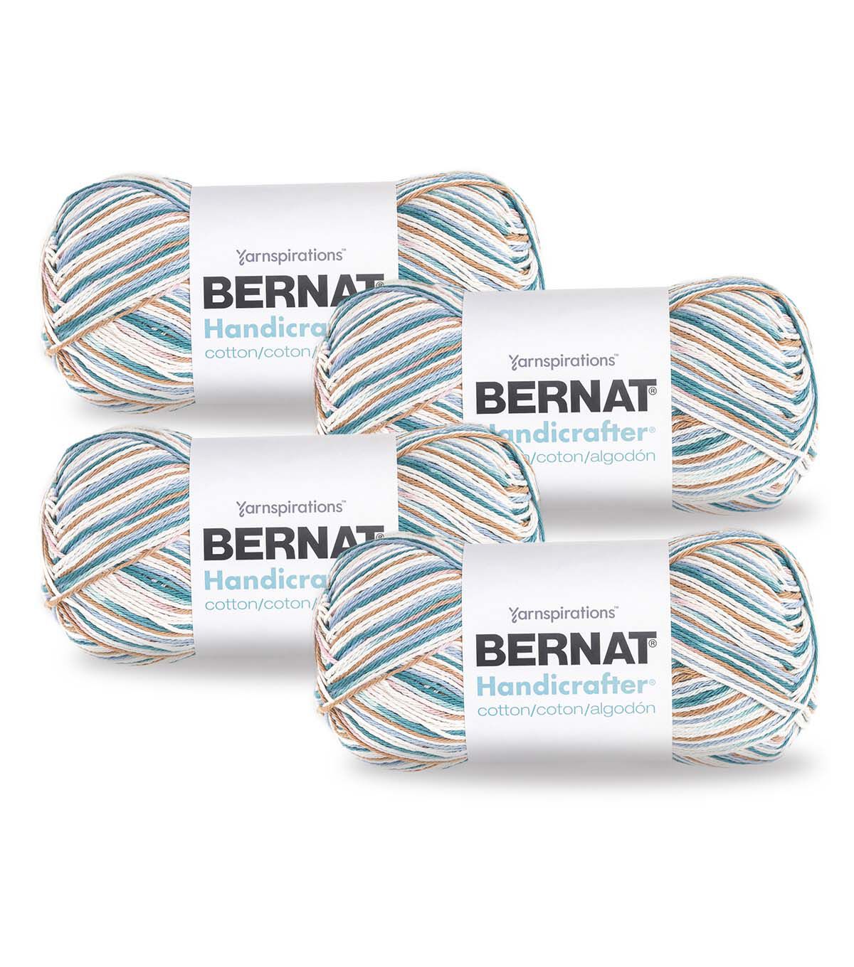 Bernat Handicrafter Cotton Ombre 710yds Worsted Cotton Yarn 4 Bundle