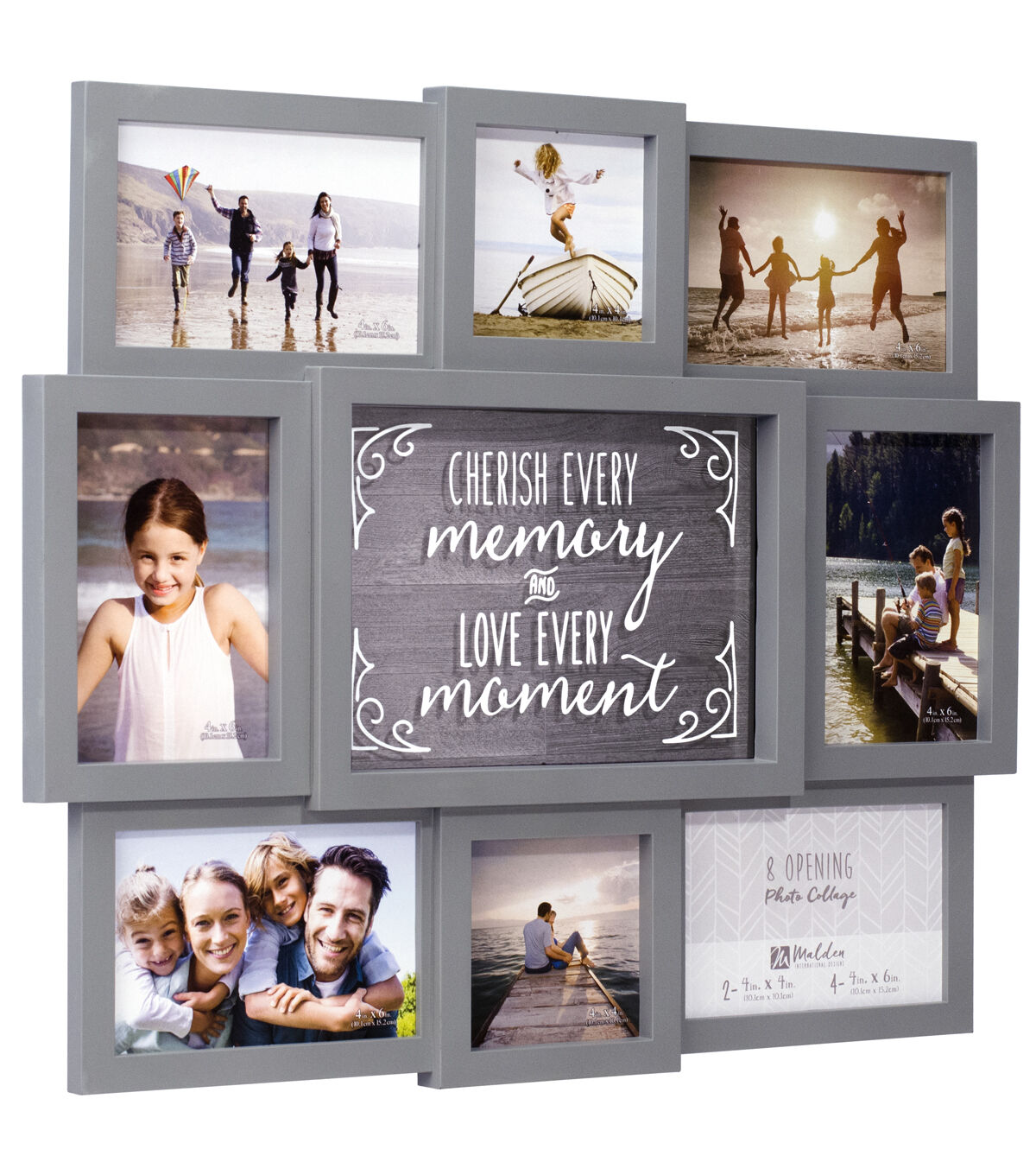 Malden 19 x 17 Cherish Every Memory 8 Photo Collage Frame