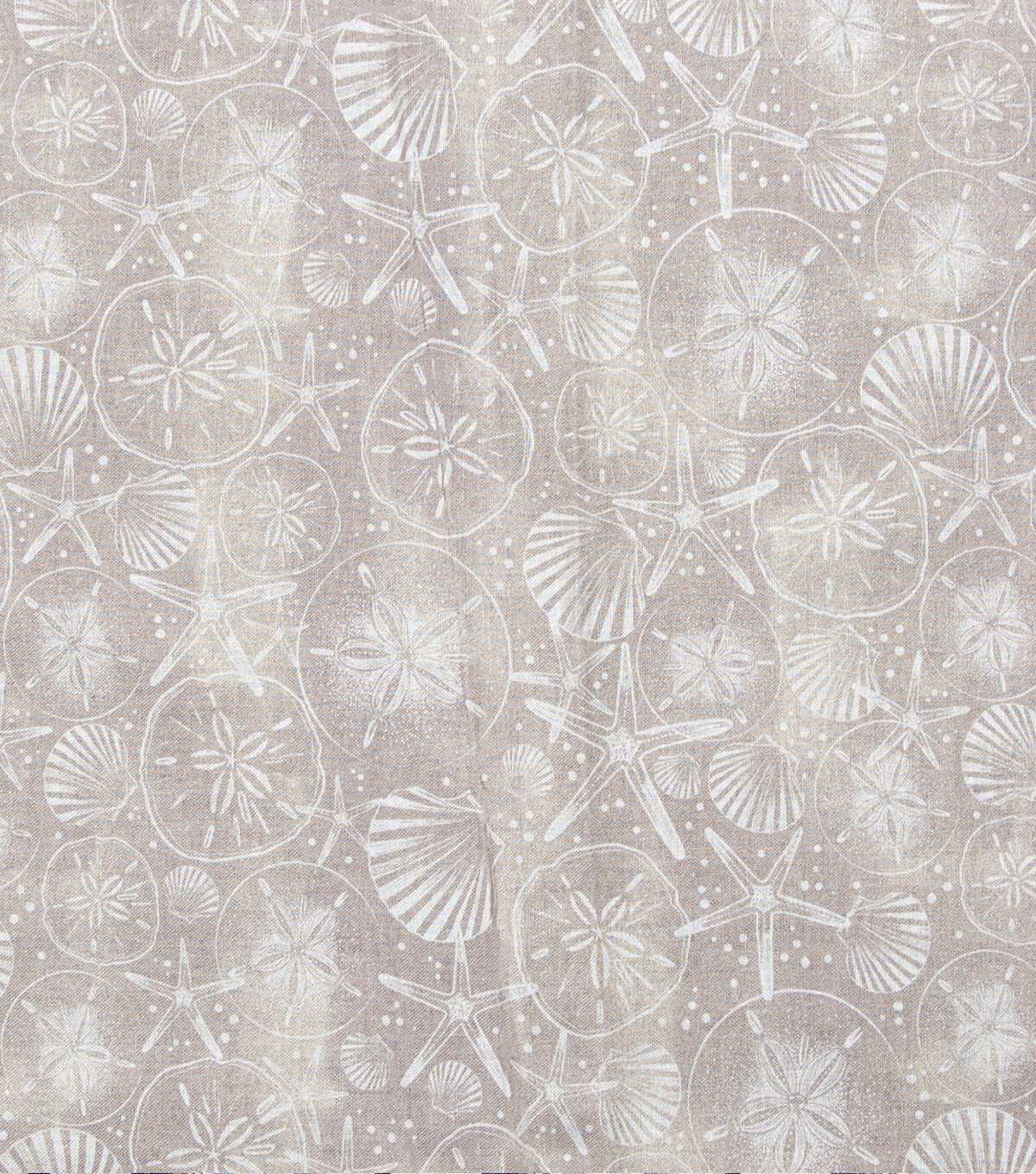 Sandollars And Shells Tan Novelty Cotton Fabric