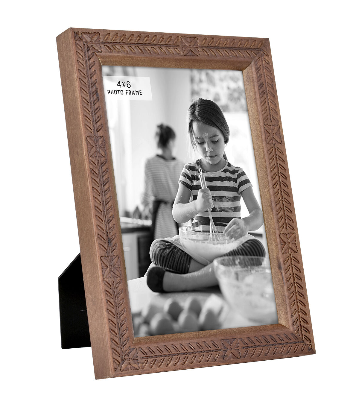 MCS 4 x 6 Rustic Romance Wood & Glass Tabletop Picture Frame