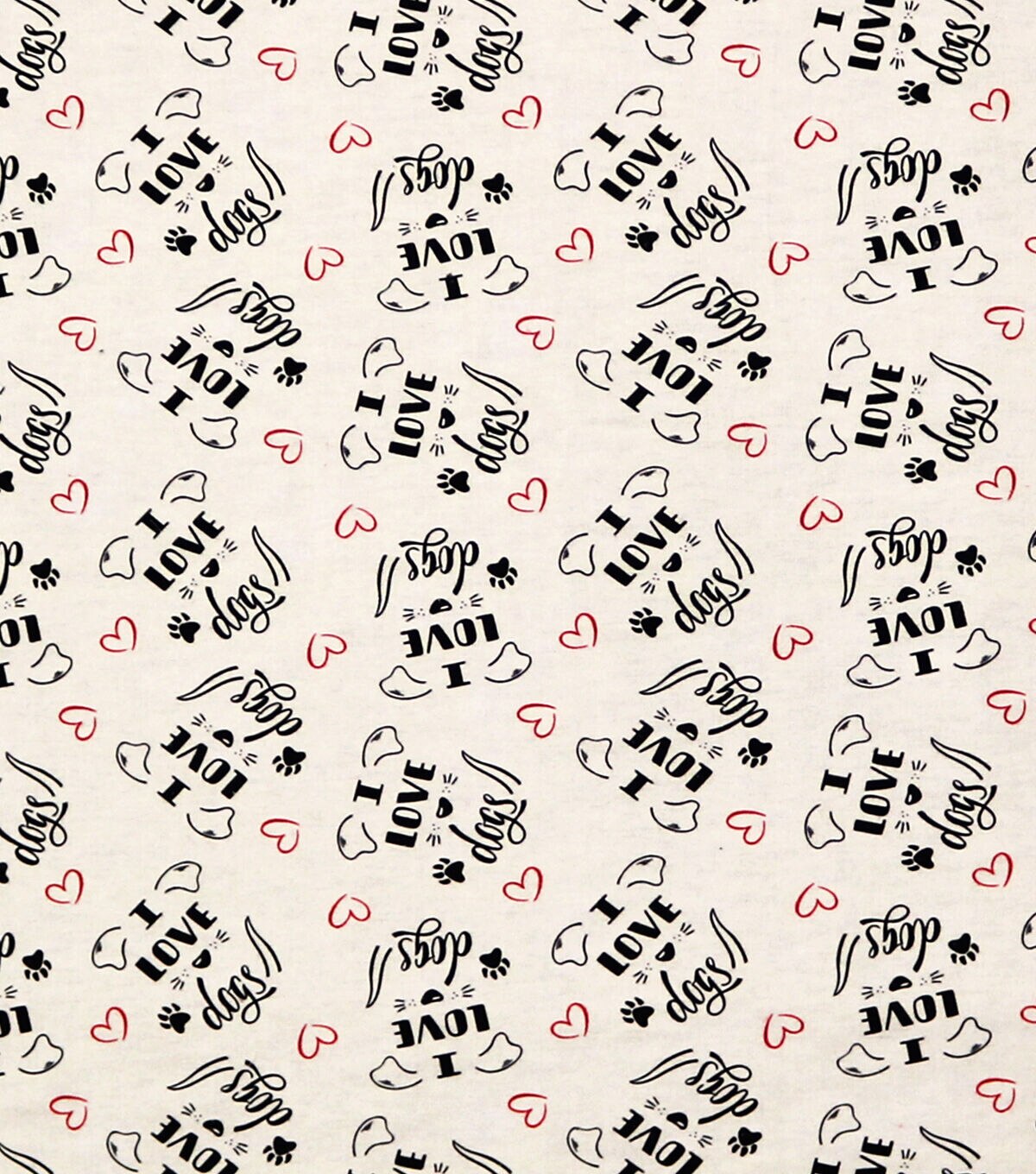 I Love Dogs Super Snuggle Flannel Fabric