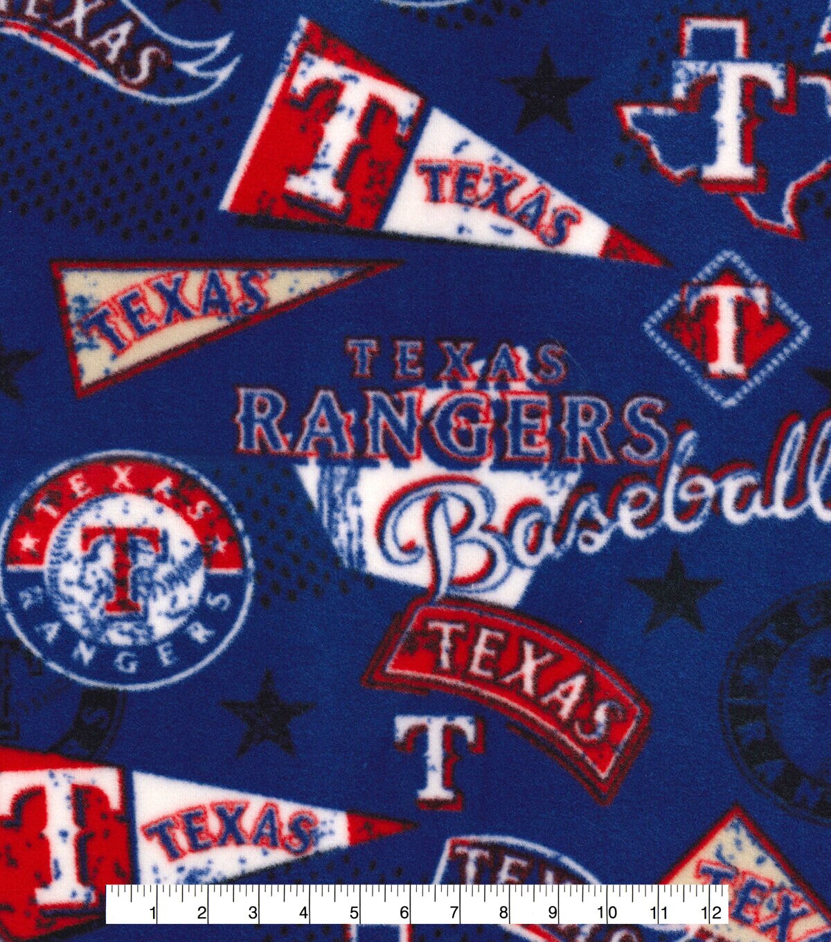 Fabric Traditions Texas Rangers Fleece Fabric Vintage