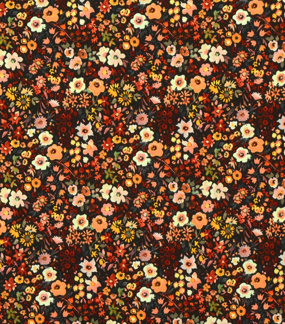 Orange Shade Flowers Quilt Cotton Fabric by Keepsake Calico