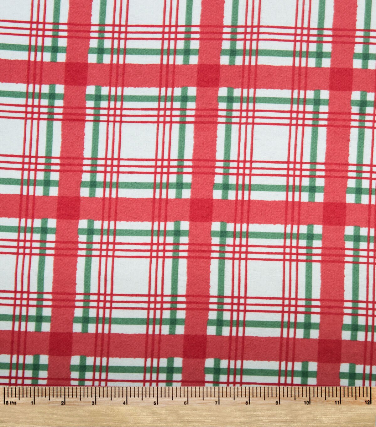 Red & White Plaid Super Snuggle Christmas Flannel Fabric by POP!