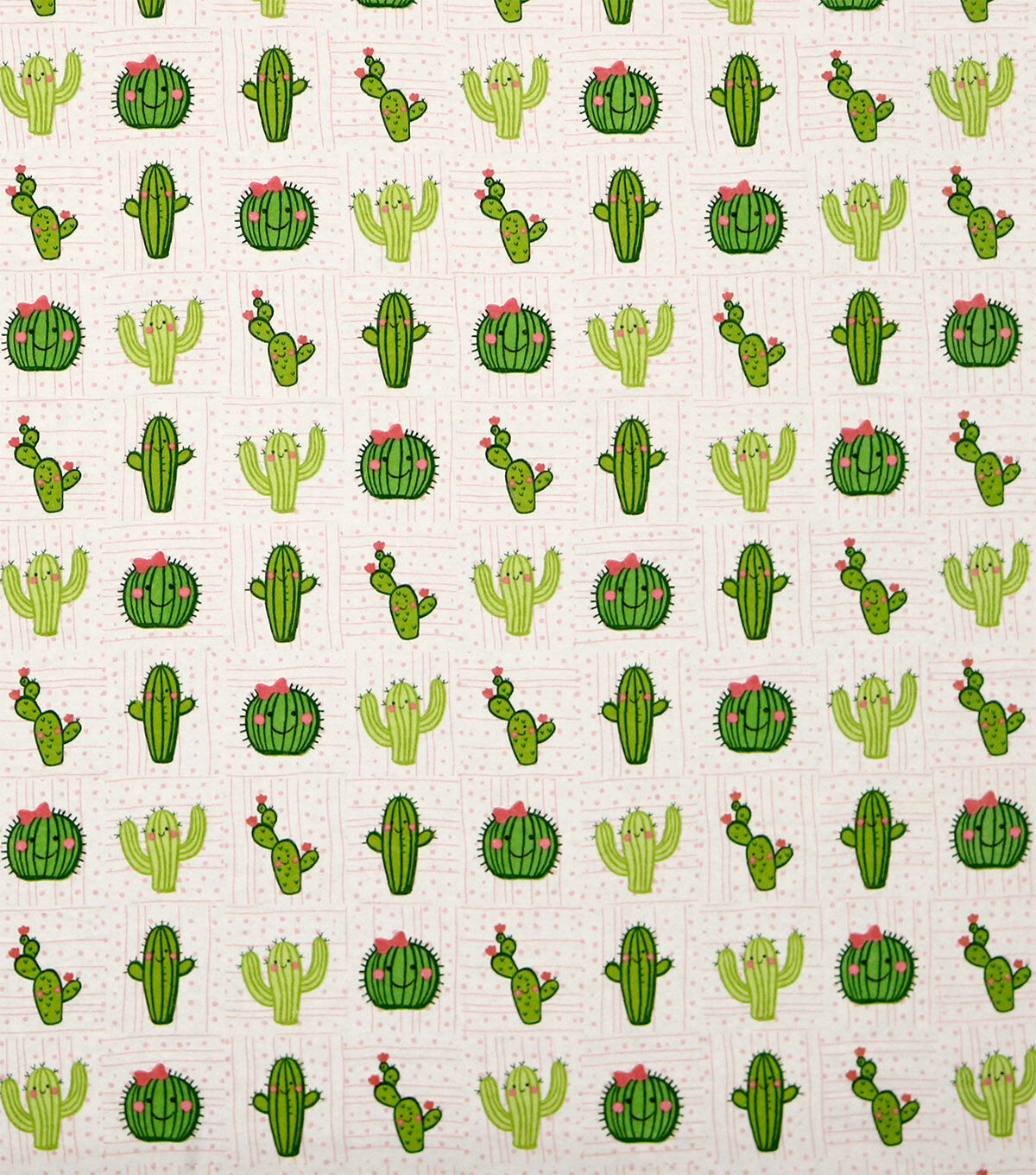 Cactus Smiling Friends Super Snuggle Flannel Fabric