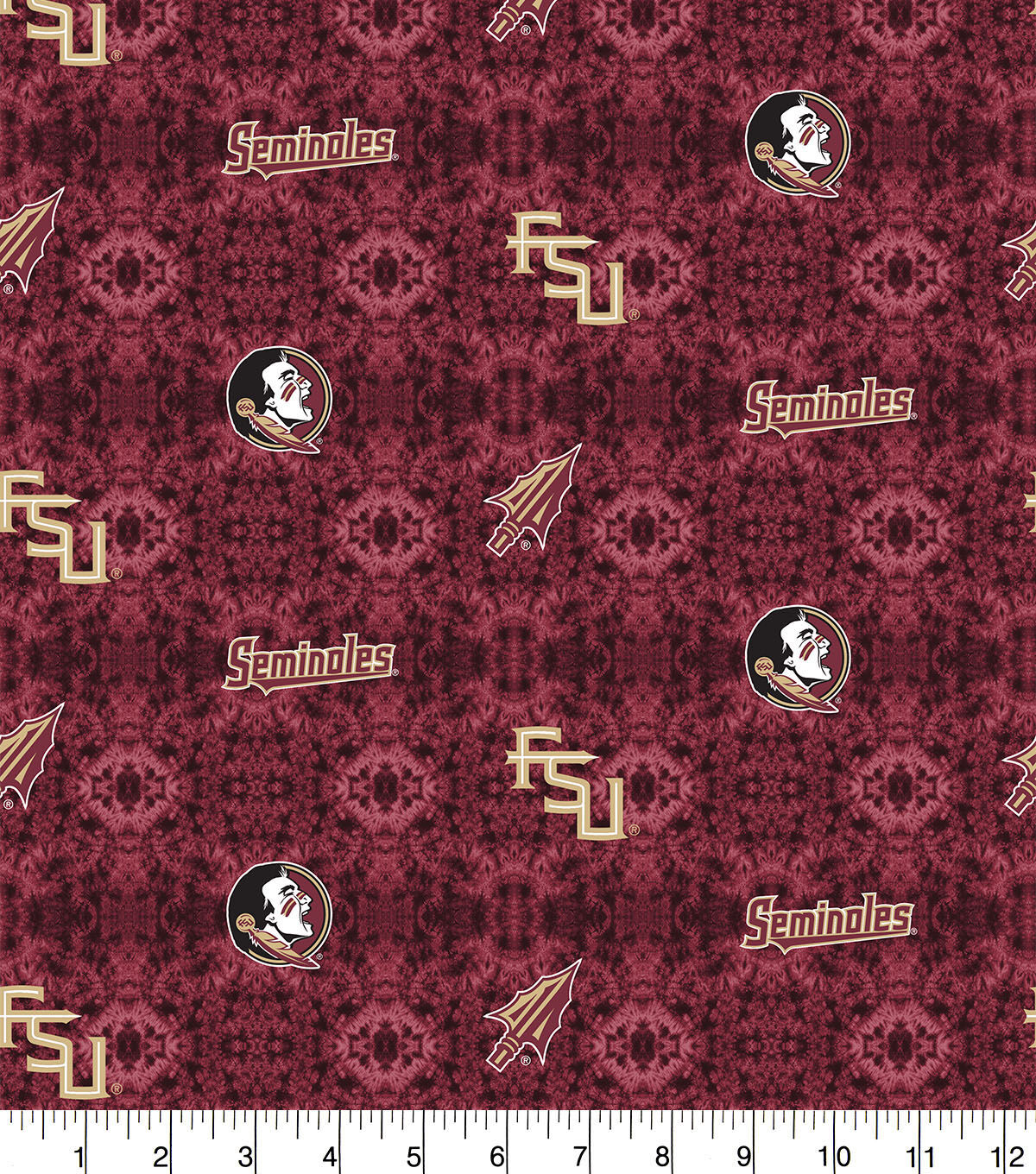 Florida State Seminoles Flannel Fabric Tie Dye