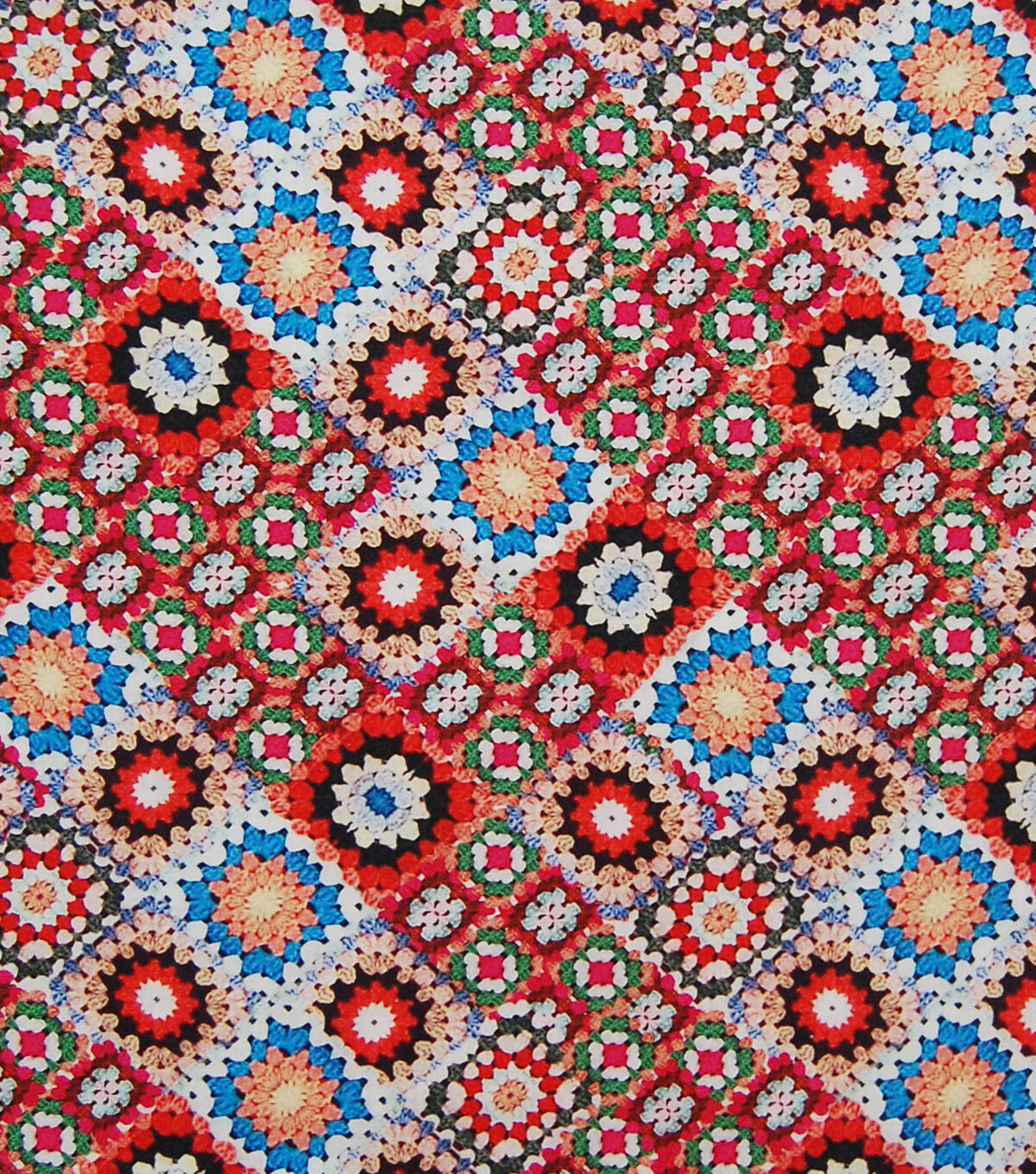 Multicolor Geometric Quilt Cotton Fabric by Keepsake Calico