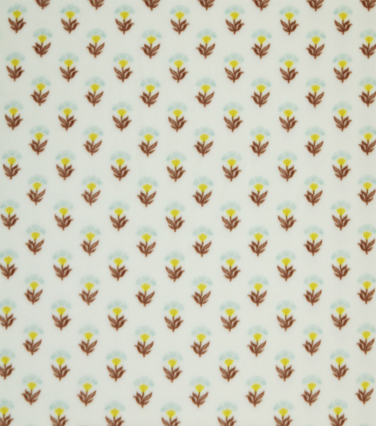 Blue Ditsy Anti Pill Plush Fleece Fabric