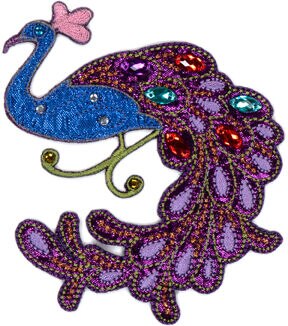 4 Peacock Iron On Patch by hildie & jo
