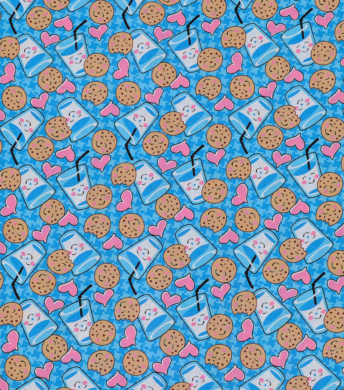 Cookies And Milk Novelty Cotton Fabric