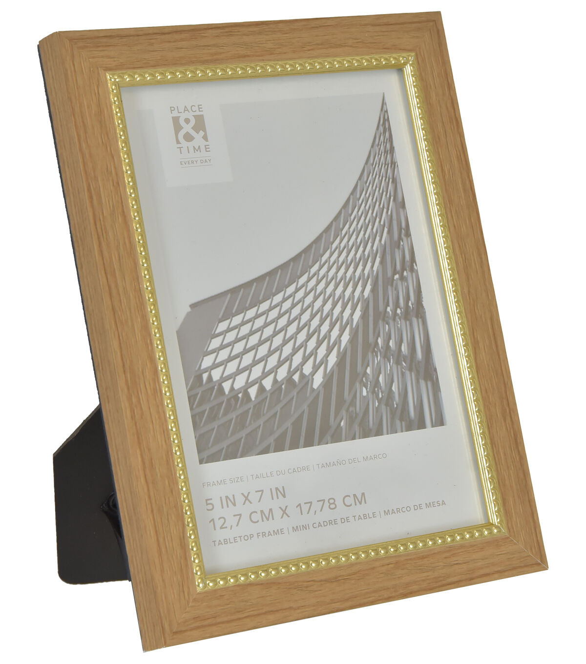 5 x 7 Two Toned & Gold Beaded Tabletop Picture Frame by Place & Time