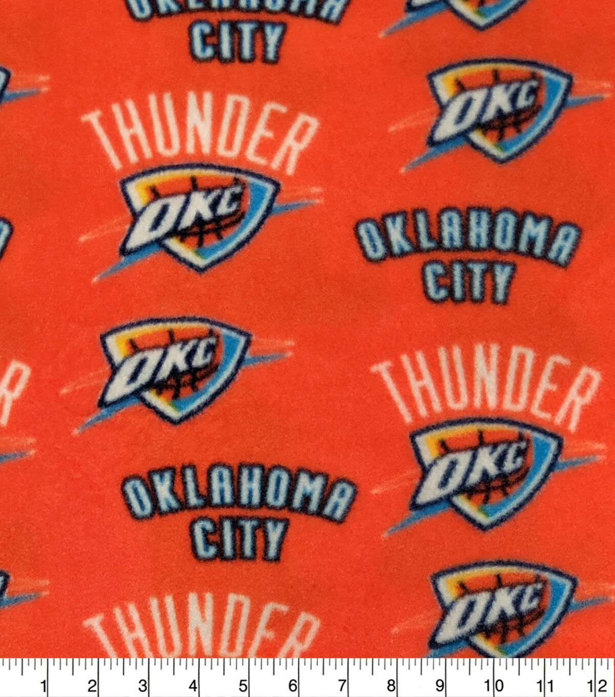Oklahoma City Thunder Fleece Fabric Allover