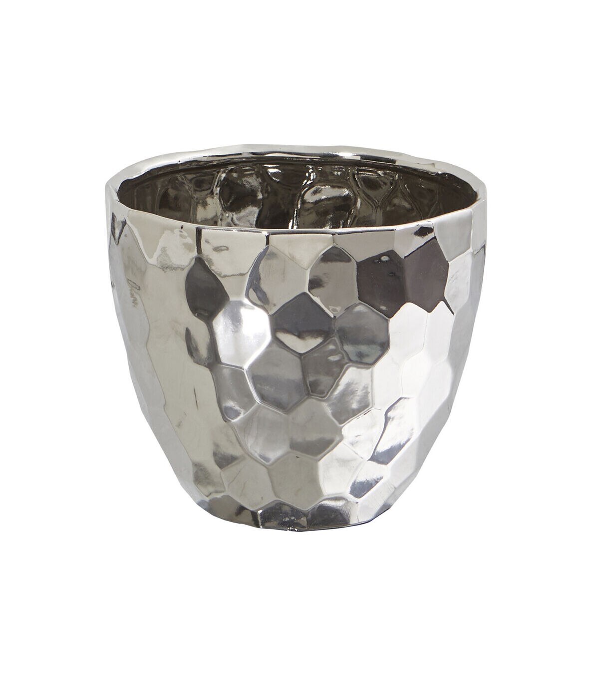 Nearly Natural 7 Designer Silver Bowl