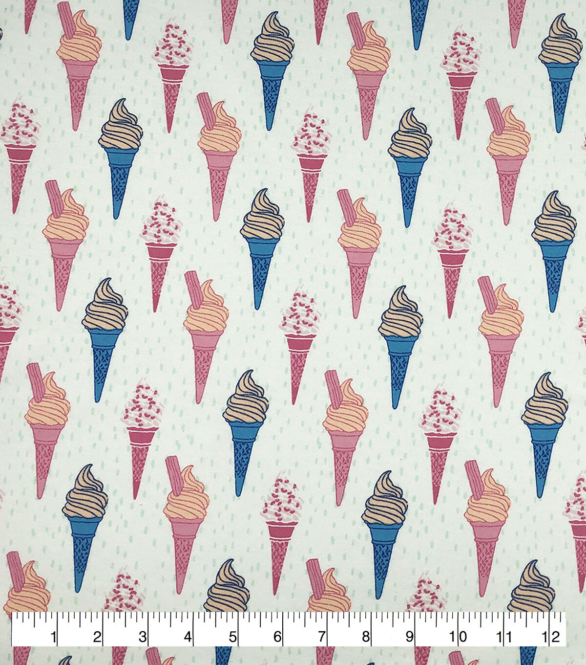 Ice Cream Super Snuggle Flannel Fabric
