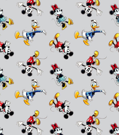 Disney 100 Mickey And Friends Sketch Cotton Fabric