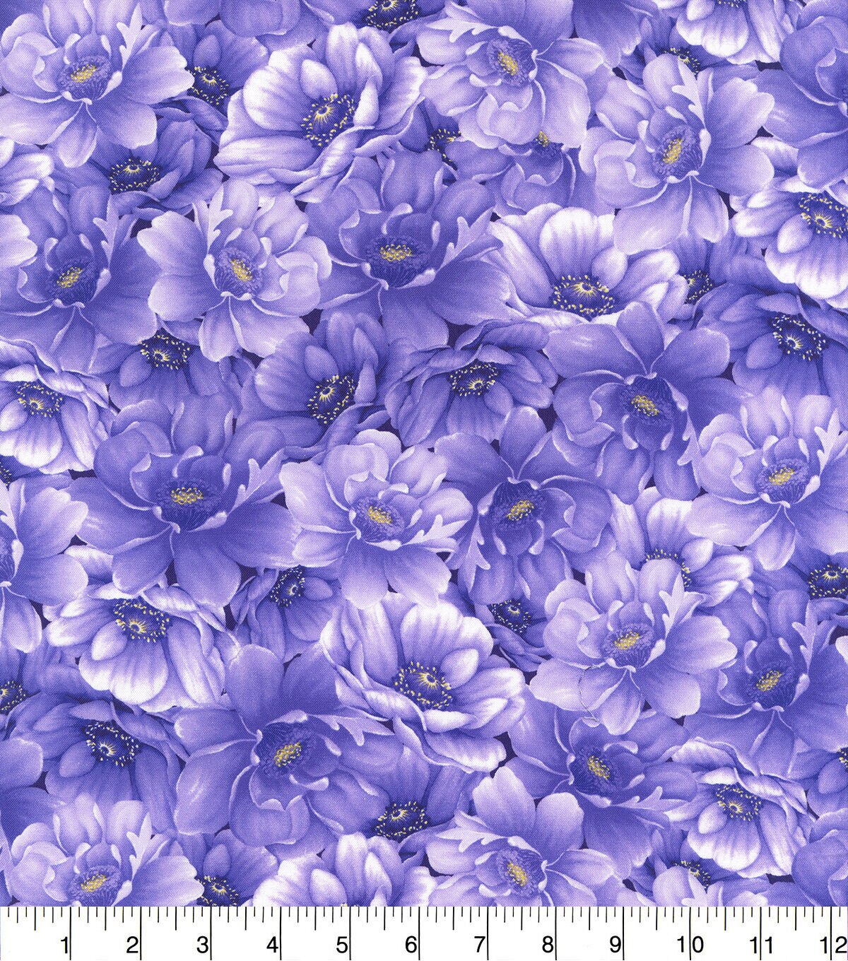 Hi Fashion Purple Floral Premium Cotton Fabric