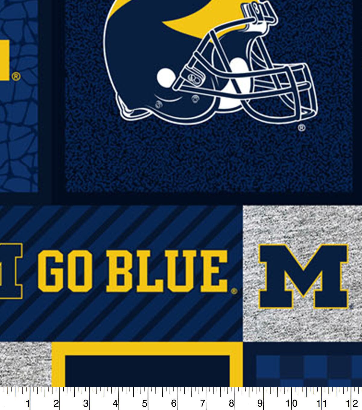 Michigan Wolverines Fleece Fabric College Patches