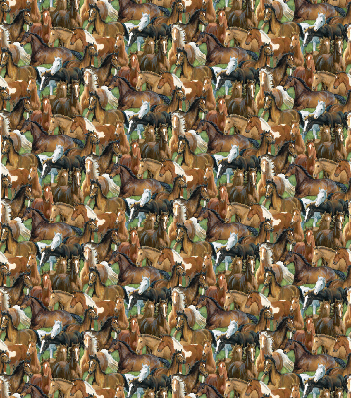 Sweetwater Bridge Horses Novelty Cotton Fabric