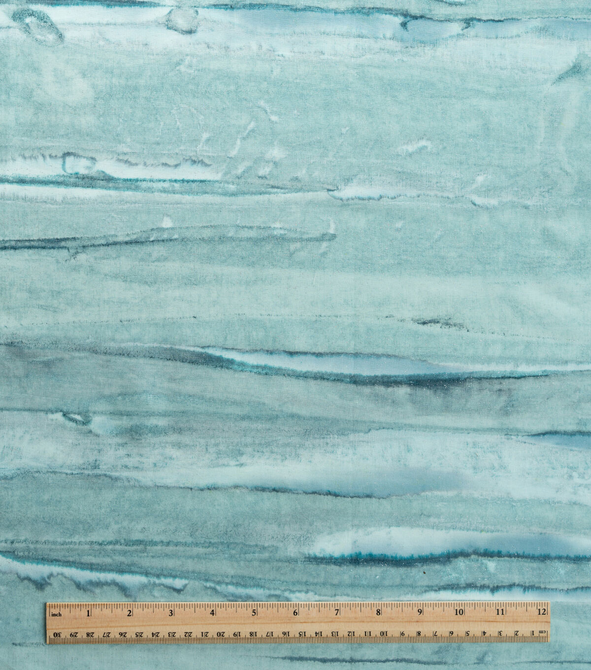 Blue Textured Tonal Batik Metallic Cotton Fabric