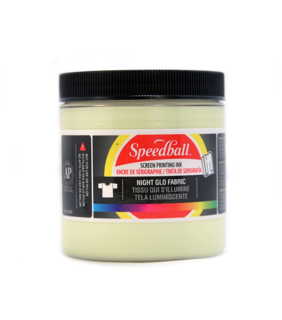 Speedball 8oz White Night Glo Fabric Screen Printing Ink