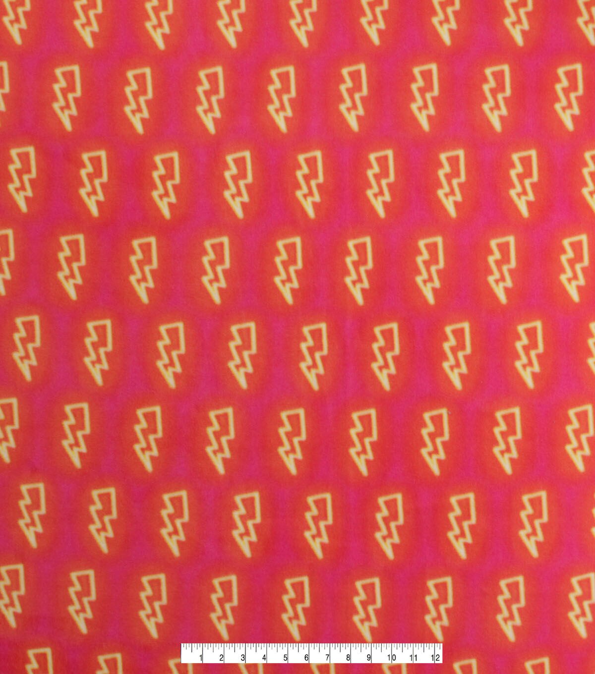Lightning on Pink Anti Pill Fleece Fabric