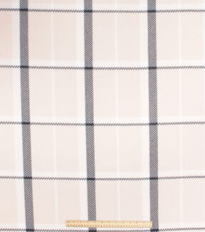 Peach Black Plaid Blizzard Fleece Fabric