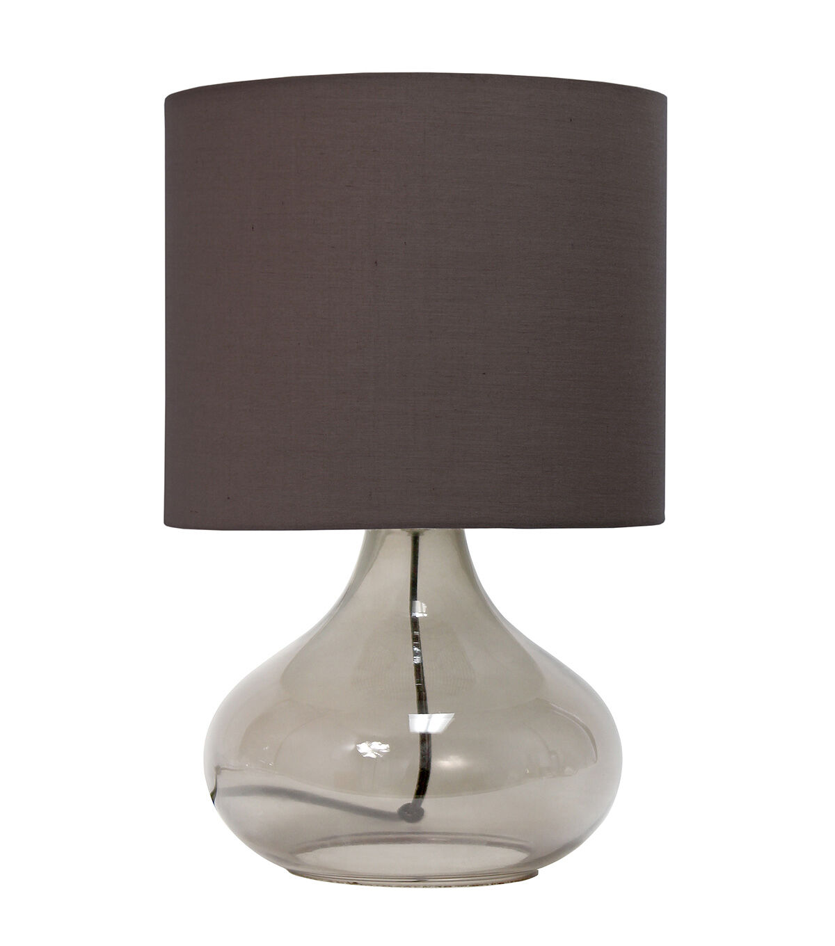 All The Rages Glass Raindrop Table Lamp with Fabric Shade