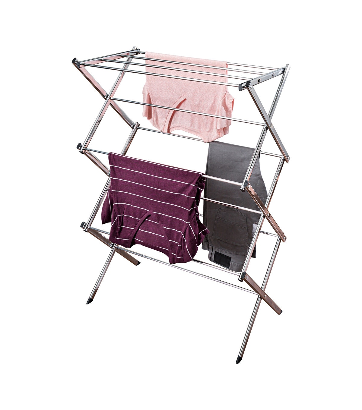 Honey Can Do 29.5 x 41.5 Chrome Commercial Folding Drying Rack
