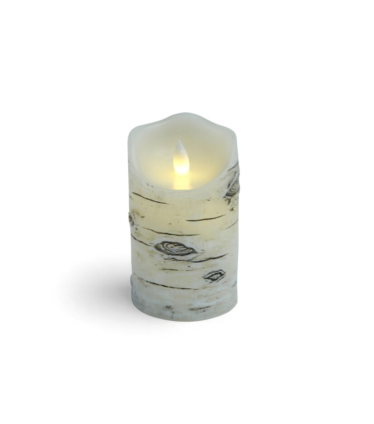 3 x 5 Birch Flickering Flame LED Wax Candle by Hudson 43