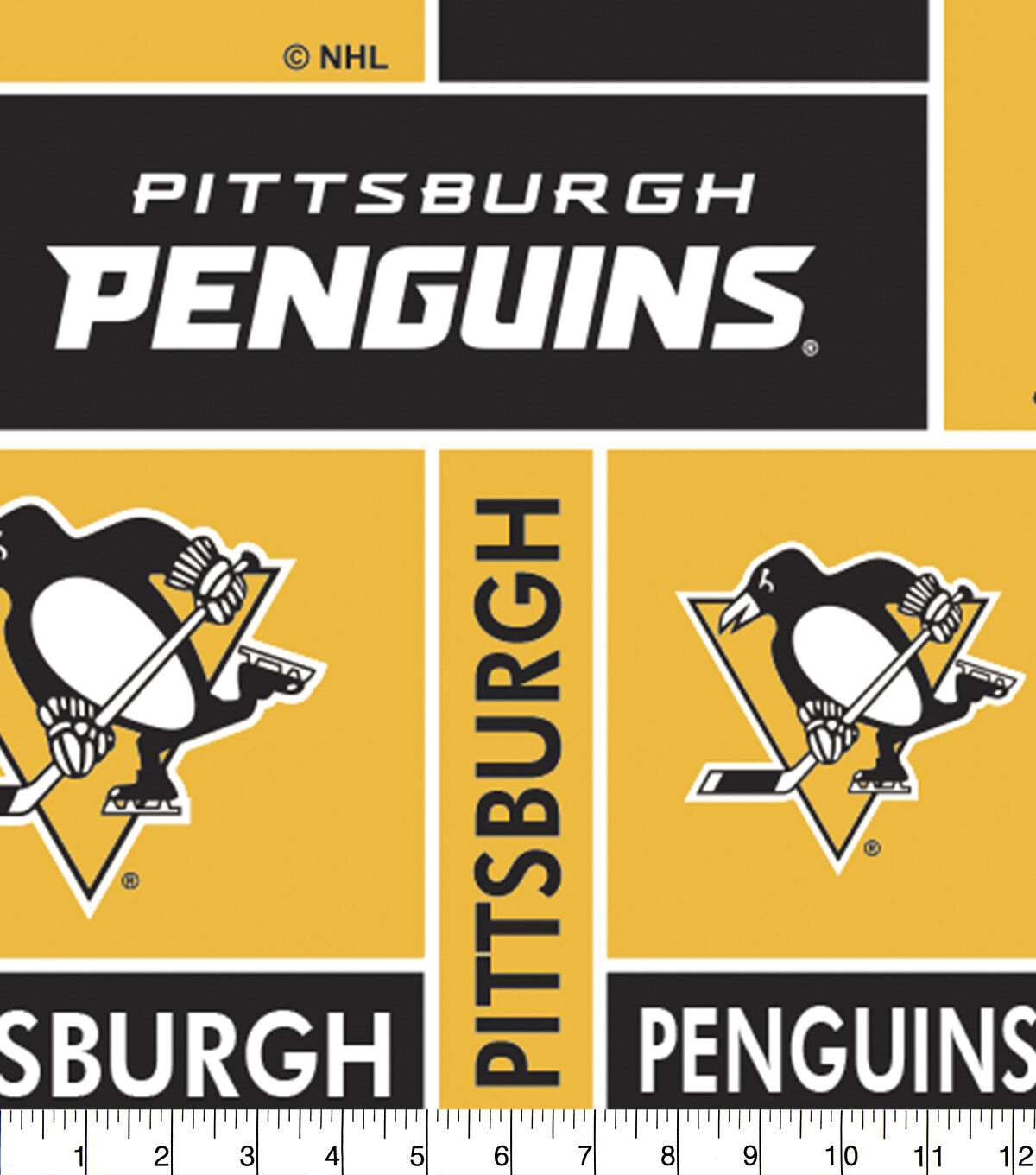Pittsburgh Penguins Fleece Fabric Block