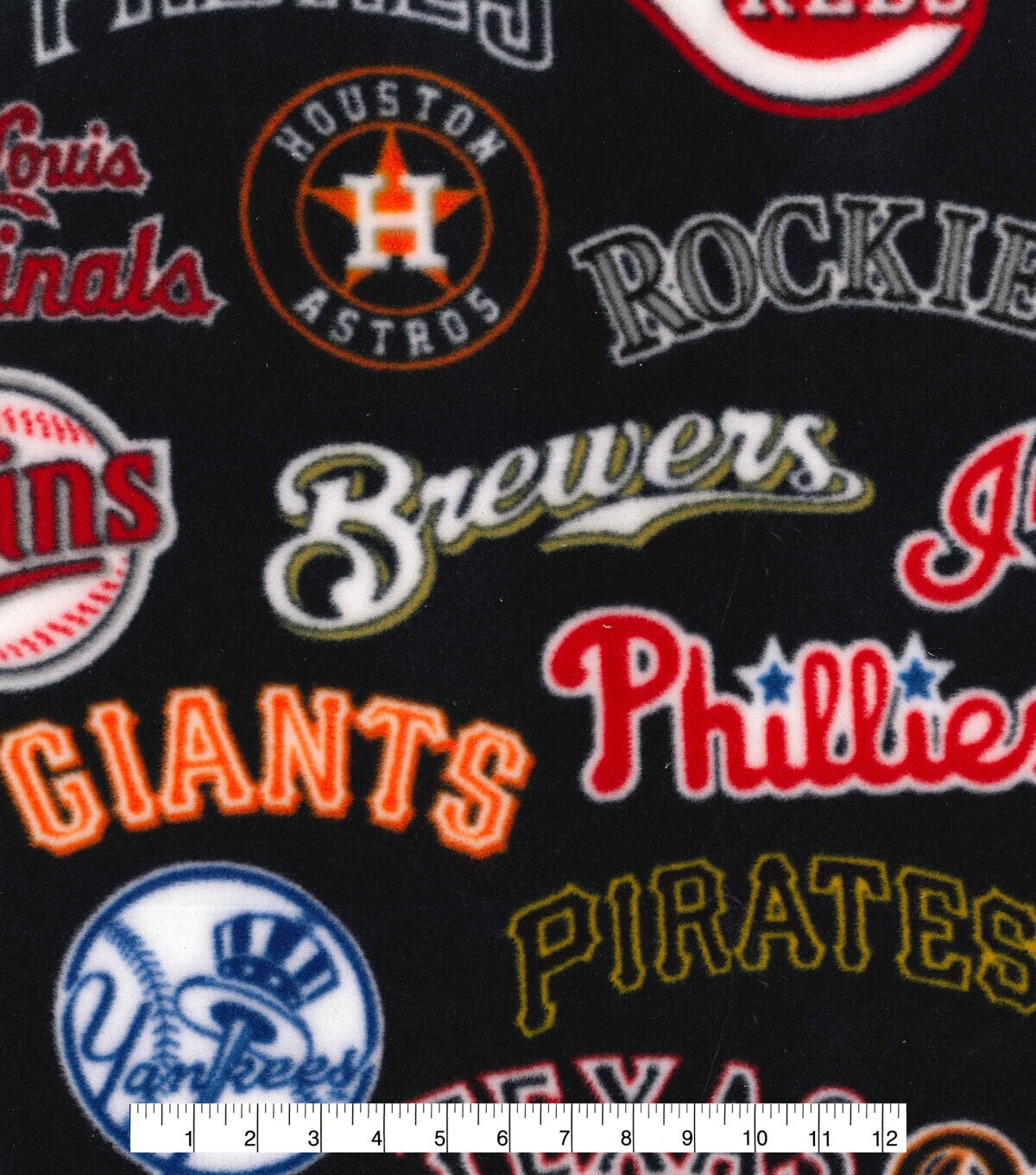 Fabric Traditions All Team Fleece Fabric Logos
