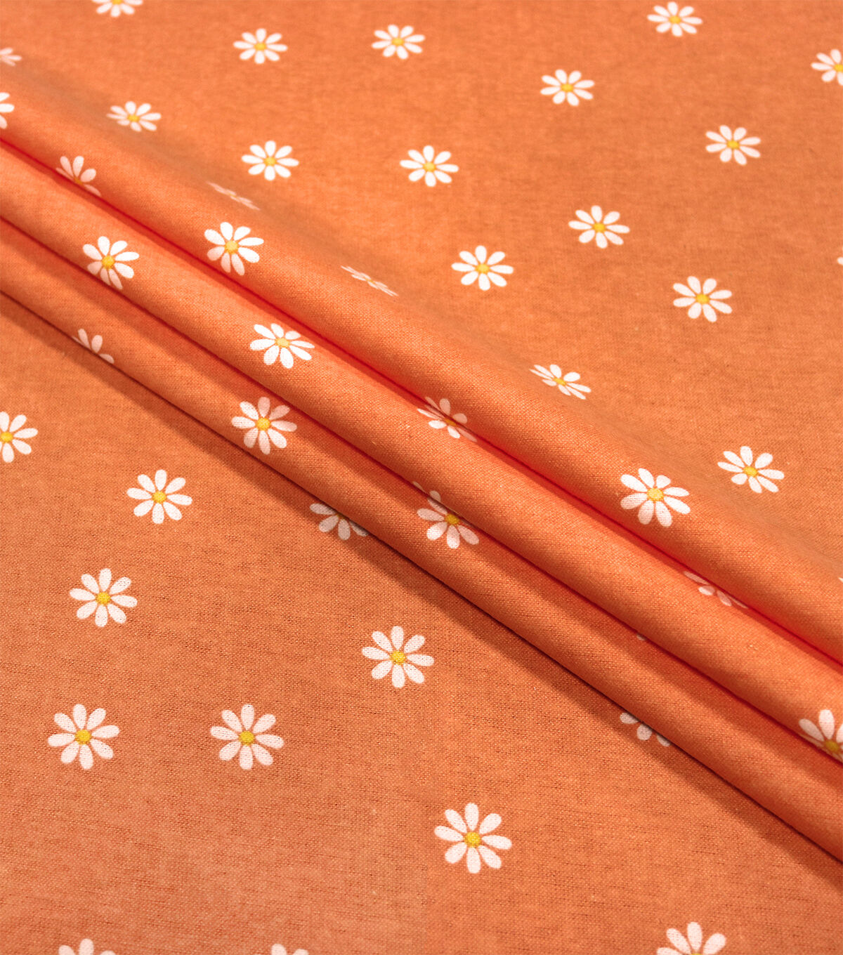POP! Daisy On Peach Super Snuggle Flannel Fabric