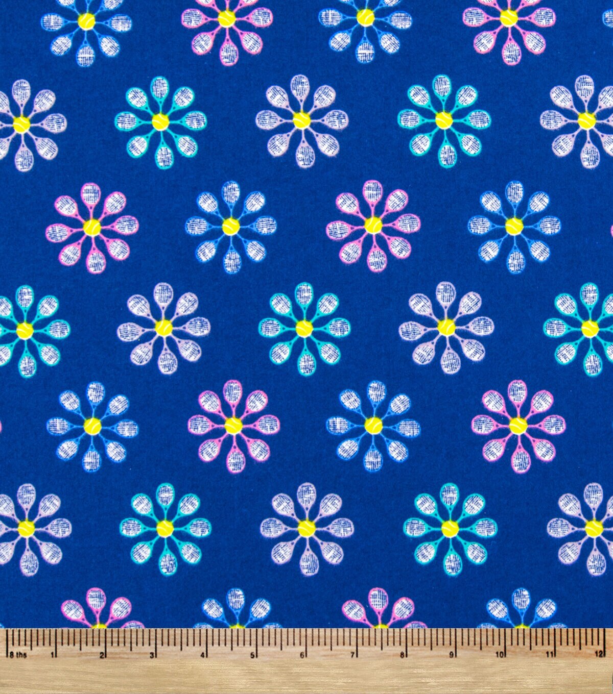 Tennis Racket Flower Super Snuggle Flannel Fabric
