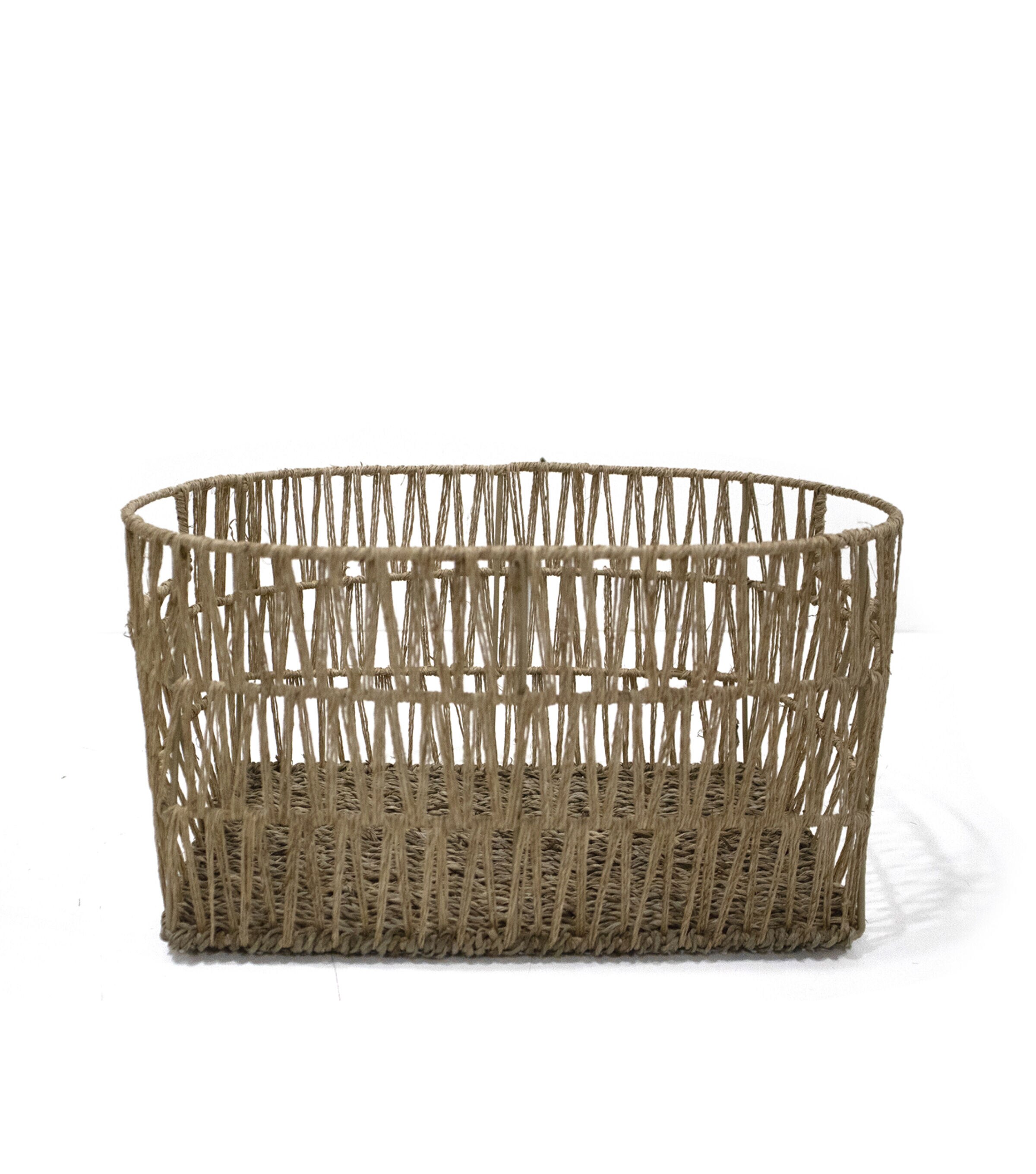 14 x 10 Bamboo Open Weave Basket by Place & Time