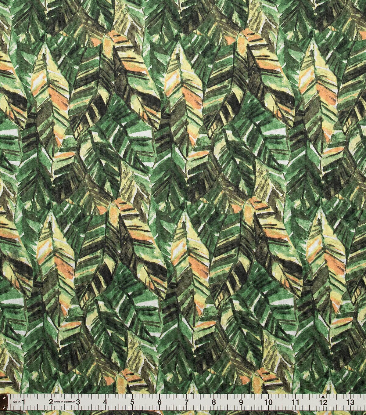 Green Watercolor Palm Leaves Quilt Cotton Fabric by Keepsake Calico