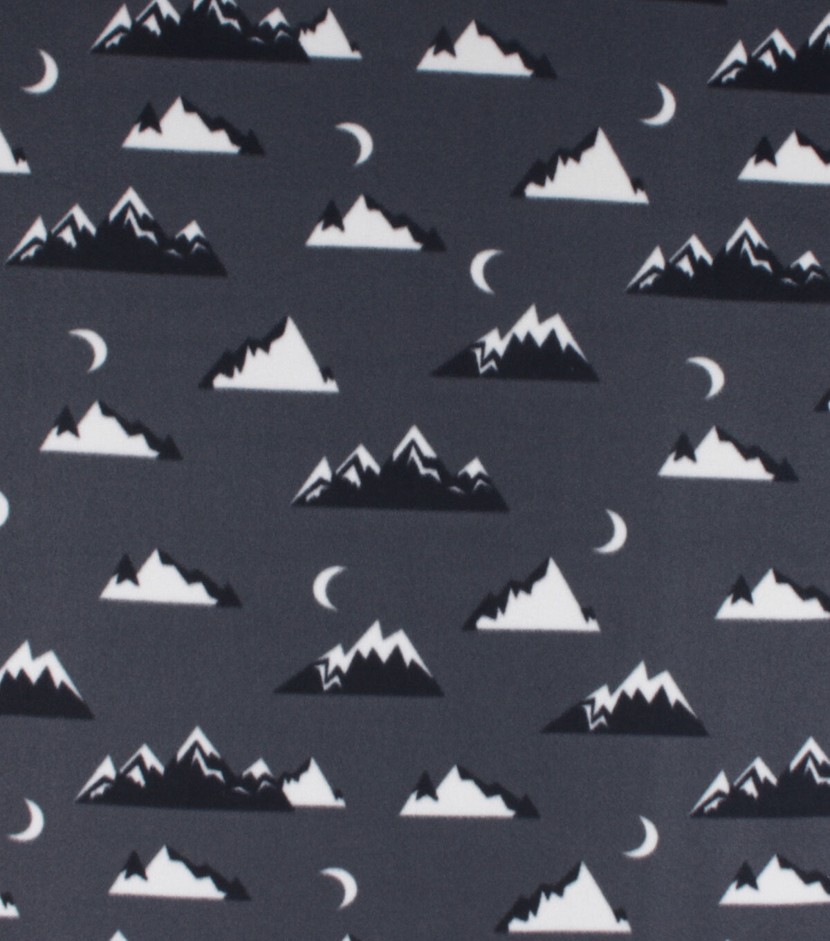 Mountains Blizzard Prints Fleece Fabric