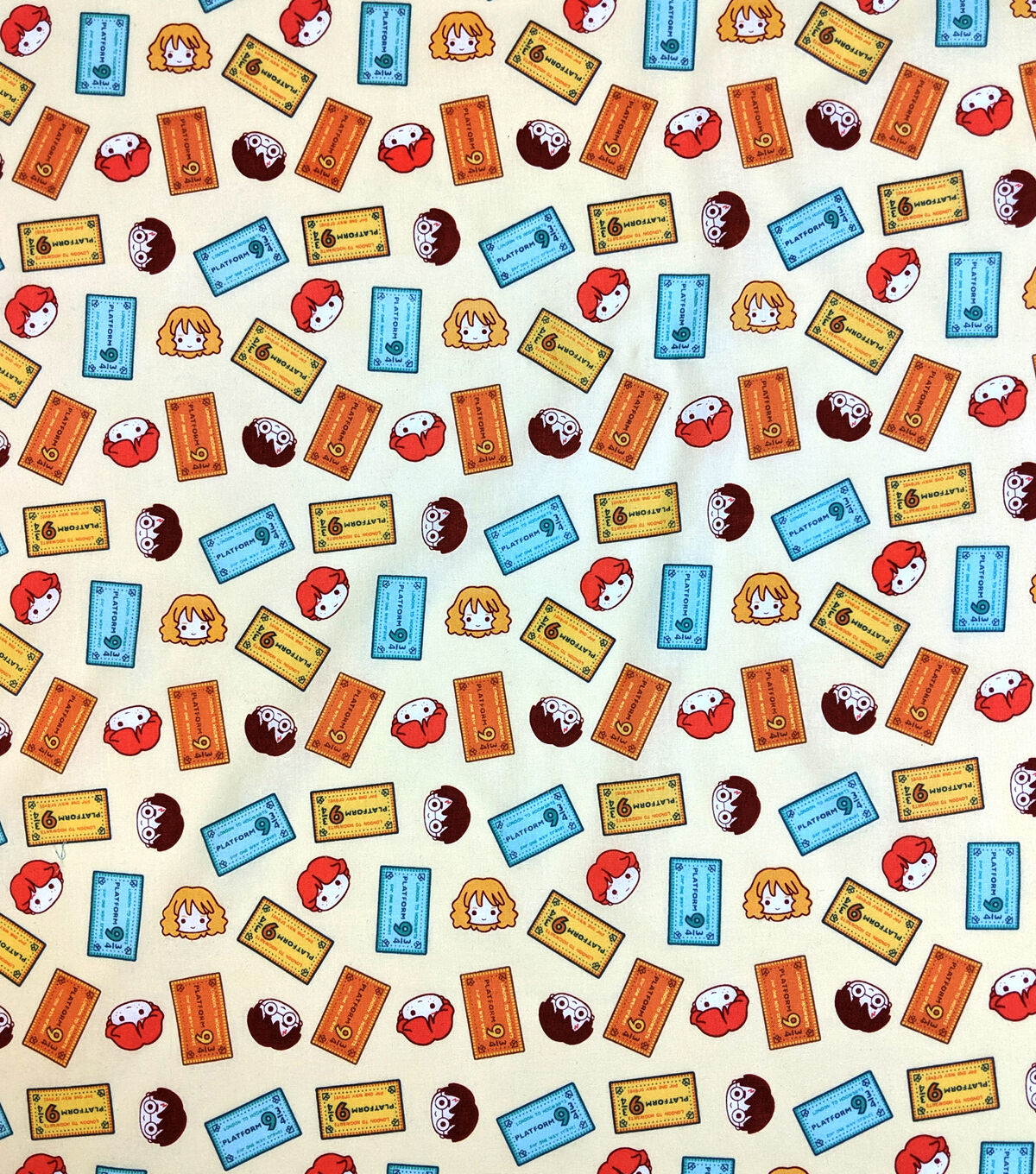 Harry Potter Cotton Fabric Baby Train Ticket