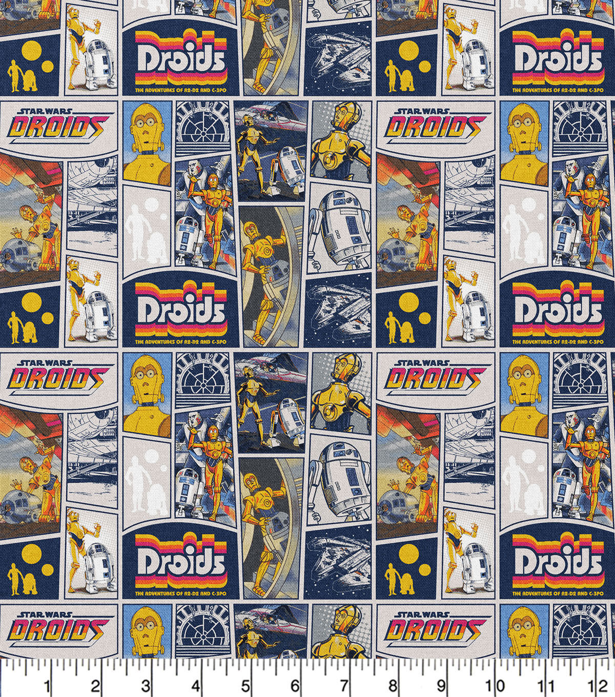 Star Wars Droids Frames Cotton Fabric