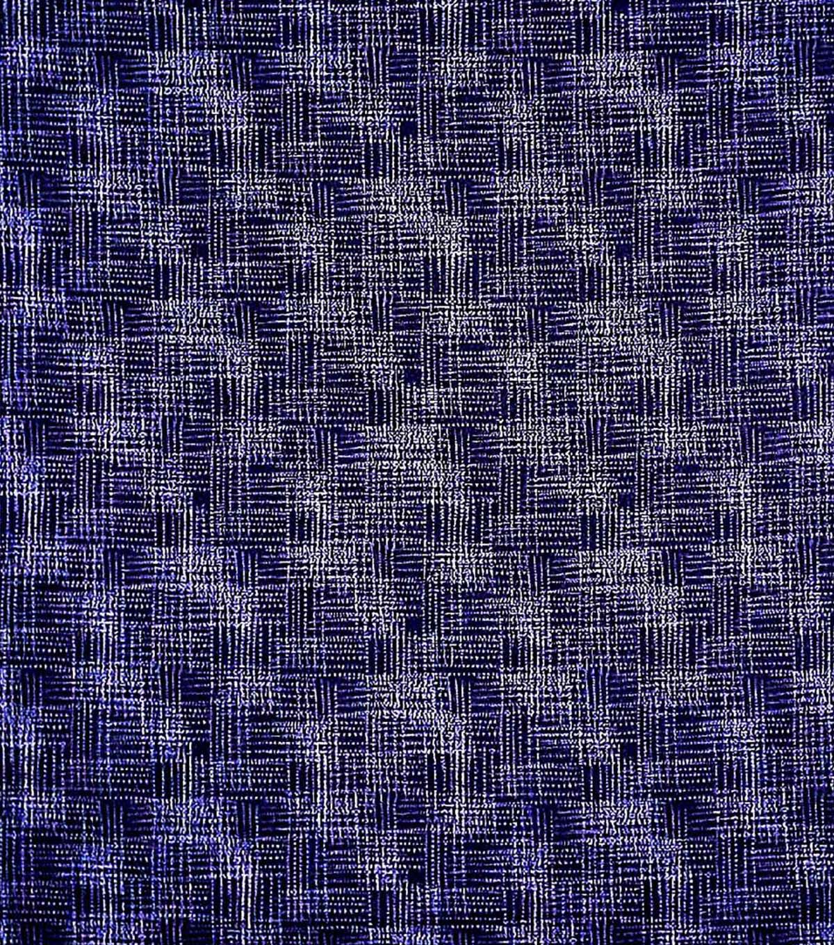 Blue Textured Crosshatch Blender Cotton Fabric by Keepsake Calico