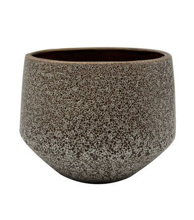 8 Brown Stone Ceramic Planter by Bloom Room