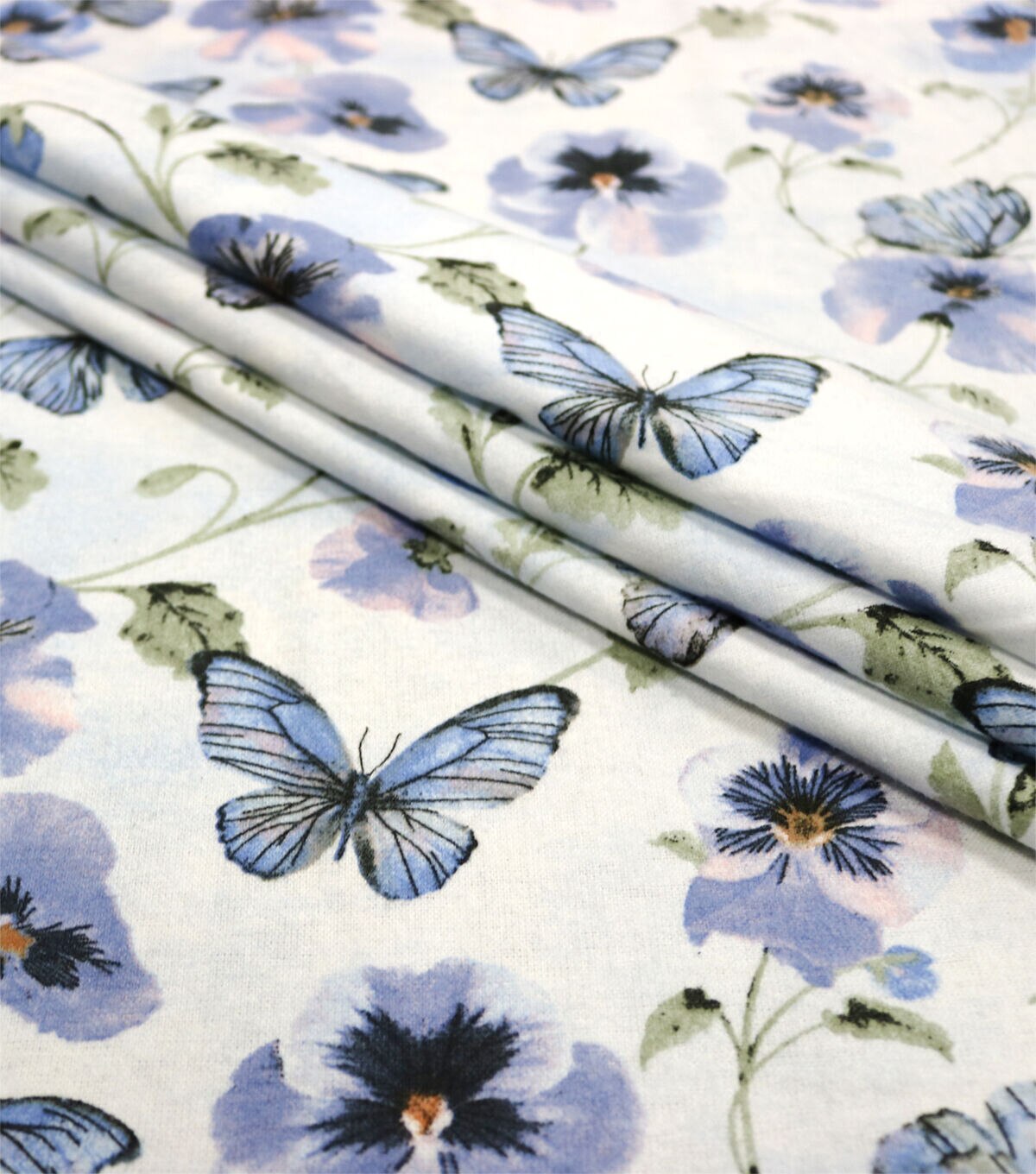 Butterfly & Floral Super Snuggle Flannel Fabric