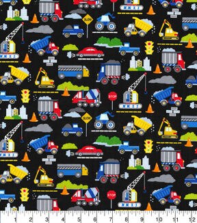 Fabric Traditions Novelty Cotton Fabric Construction On Black
